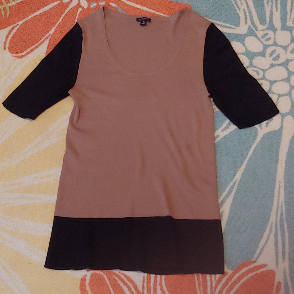 2 for $7: Ann Taylor Brown & Black Knit Top, Small